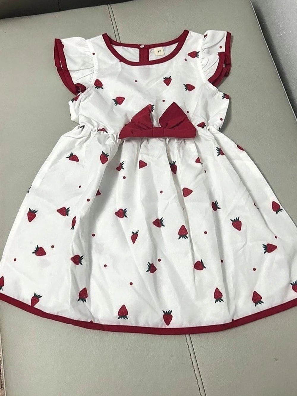 Kids Strawberry Print Dress Like New